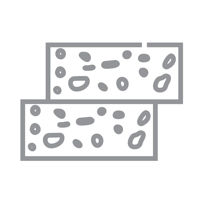 Heterogeneous foam block
